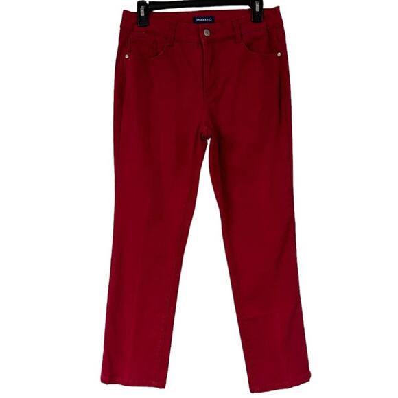BANDOLINO Jeans Womens Size 8 Caroline Slim Straight Red - Picture 1 of 8